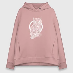 Толстовка оверсайз женская Celtic Owl, цвет: пыльно-розовый