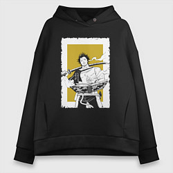 Толстовка оверсайз женская Стильный Ями, цвет: черный