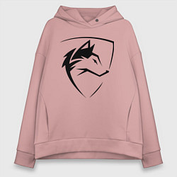 Женское худи оверсайз Wolf Emblem Jaw