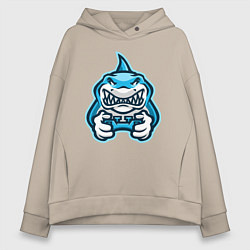 Толстовка оверсайз женская Shark player, цвет: миндальный