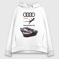 Толстовка оверсайз женская Audi quattro Concept Design, цвет: белый