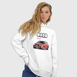 Толстовка оверсайз женская Audi Germany Prestige, цвет: белый — фото 2