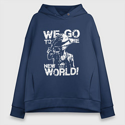 Женское худи оверсайз WE GO TO THE NEW WORLD ВАНПИС