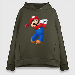 Женское худи оверсайз Марио - крутейший гольфист Super Mario