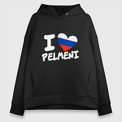 Женское худи оверсайз Люблю пельмени