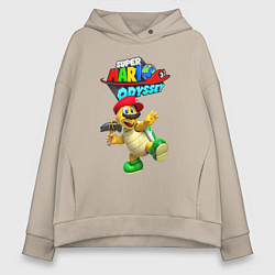 Толстовка оверсайз женская Super Odyssey Hero turtle Koopa Troopa, цвет: миндальный