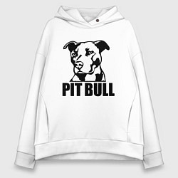 Толстовка оверсайз женская Pit Bull Power, цвет: белый