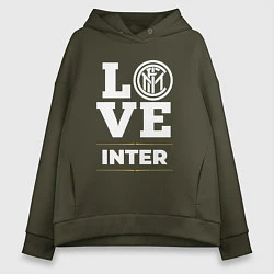 Толстовка оверсайз женская Inter Love Classic, цвет: хаки