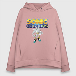 Толстовка оверсайз женская Silver Hedgehog Sonic Video Game, цвет: пыльно-розовый