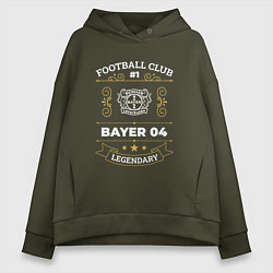 Толстовка оверсайз женская Bayer 04 FC 1, цвет: хаки