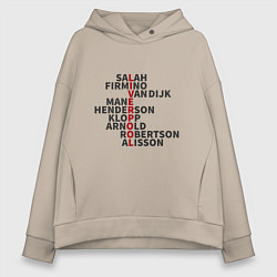 Толстовка оверсайз женская Liverpool Players, цвет: миндальный