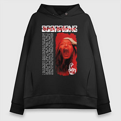 Толстовка оверсайз женская Album Rock Believer, цвет: черный