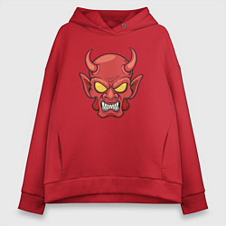 Толстовка оверсайз женская Devil Red, цвет: красный