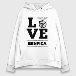 Толстовка оверсайз женская Benfica Love Классика, цвет: белый