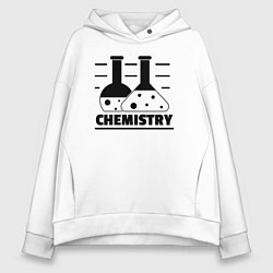 Толстовка оверсайз женская CHEMISTRY химия, цвет: белый
