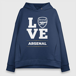 Толстовка оверсайз женская Arsenal Love Classic, цвет: тёмно-синий