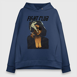Толстовка оверсайз женская Fight Club - Marla Singer, цвет: тёмно-синий