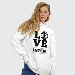 Толстовка оверсайз женская Inter Love Классика, цвет: белый — фото 2