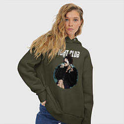 Толстовка оверсайз женская Helena Bonham Carter, цвет: хаки — фото 2