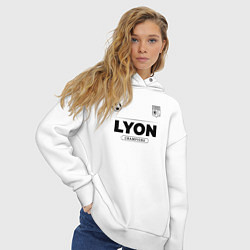 Толстовка оверсайз женская Lyon Униформа Чемпионов, цвет: белый — фото 2