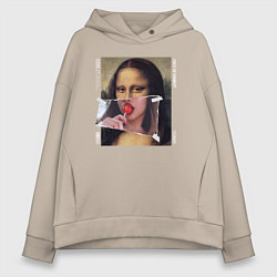 Толстовка оверсайз женская Mona Lisa 202X modern, цвет: миндальный