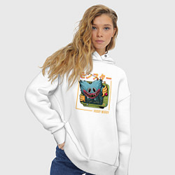 Толстовка оверсайз женская Japan Huggy Wuggy, цвет: белый — фото 2