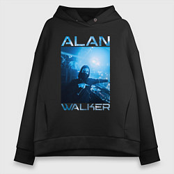 Толстовка оверсайз женская Alan Walker фото, цвет: черный