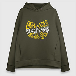 Толстовка оверсайз женская CREAM Wu-Tang, цвет: хаки