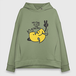 Толстовка оверсайз женская Wu-Tang Is For The Children, цвет: авокадо
