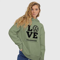 Толстовка оверсайз женская Volkswagen Love Classic, цвет: авокадо — фото 2