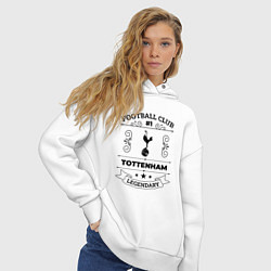 Толстовка оверсайз женская Tottenham: Football Club Number 1 Legendary, цвет: белый — фото 2