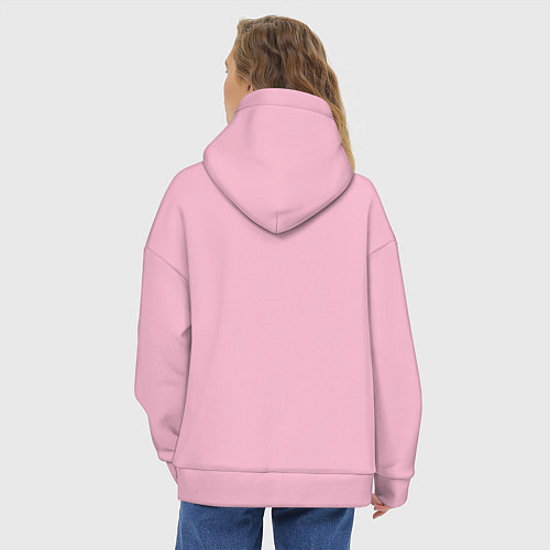 Женское худи оверсайз Его киса / Светло-розовый – фото 4