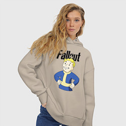 Толстовка оверсайз женская Fallout blondie boy, цвет: миндальный — фото 2