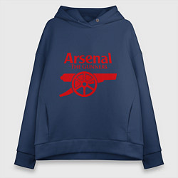 Толстовка оверсайз женская Arsenal: The gunners, цвет: тёмно-синий