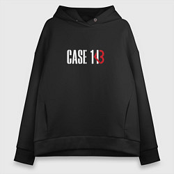 Толстовка оверсайз женская Case 143, цвет: черный