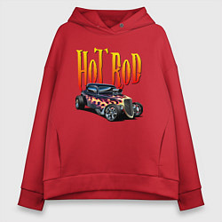 Толстовка оверсайз женская Hot Rod - Power, цвет: красный