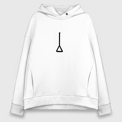 Толстовка оверсайз женская Хвостик Почита, цвет: белый