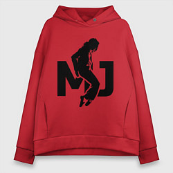 Толстовка оверсайз женская MJ Music цвета красный — фото 1