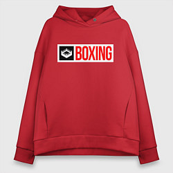 Толстовка оверсайз женская Ring of boxing, цвет: красный