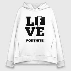 Толстовка оверсайз женская Fortnite love classic, цвет: белый