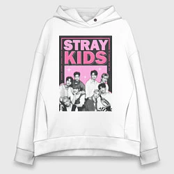 Толстовка оверсайз женская Stray Kids boy band, цвет: белый