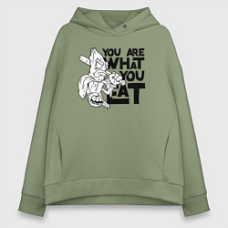 Женское худи оверсайз Ты то , что ешь