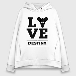 Толстовка оверсайз женская Destiny love classic, цвет: белый