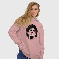 Толстовка оверсайз женская Face Maradona, цвет: пыльно-розовый — фото 2
