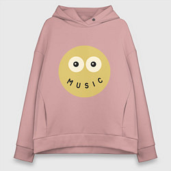 Женское худи оверсайз Music smile