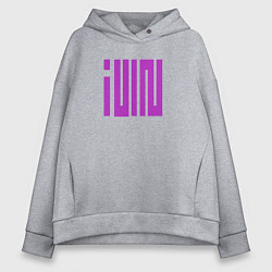 Толстовка оверсайз женская Logo I-dle, цвет: меланж