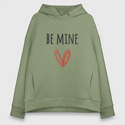 Женское худи оверсайз Be mine - doodle heart