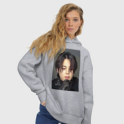 Толстовка оверсайз женская Handsome Jimin, цвет: меланж — фото 2