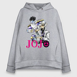 Толстовка оверсайз женская Star Platinum stand of Jotaro Kujo, цвет: меланж