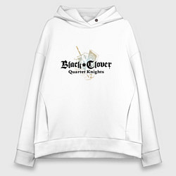 Толстовка оверсайз женская Black Clover, цвет: белый